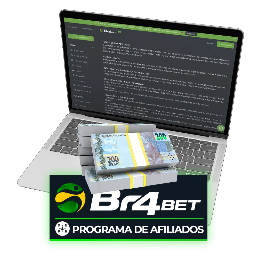 Experimente o programa de afiliados da Br4Bet no Brasil.