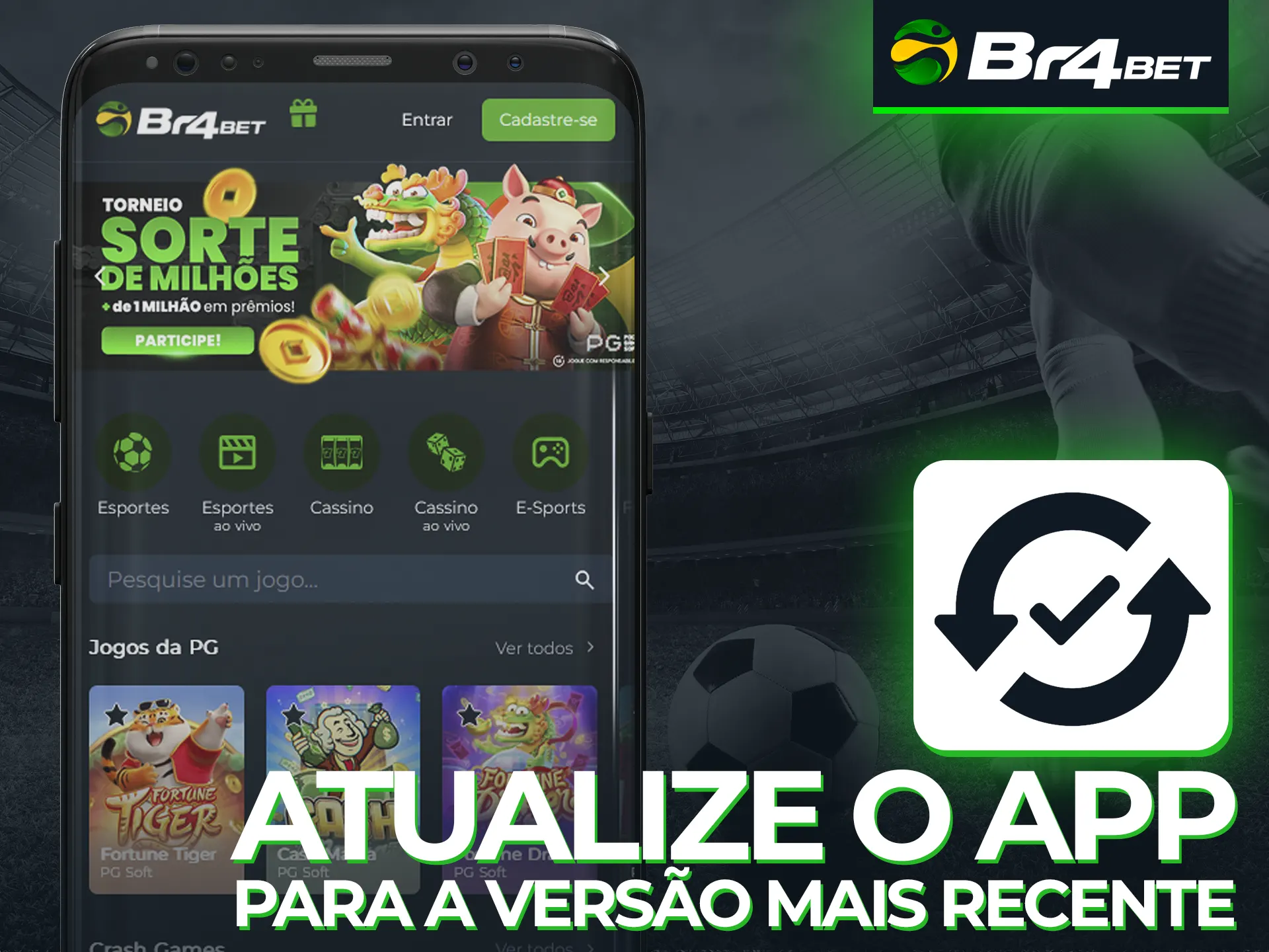 Use a versão móvel para acessar os recursos mais recentes do Br4Bet.