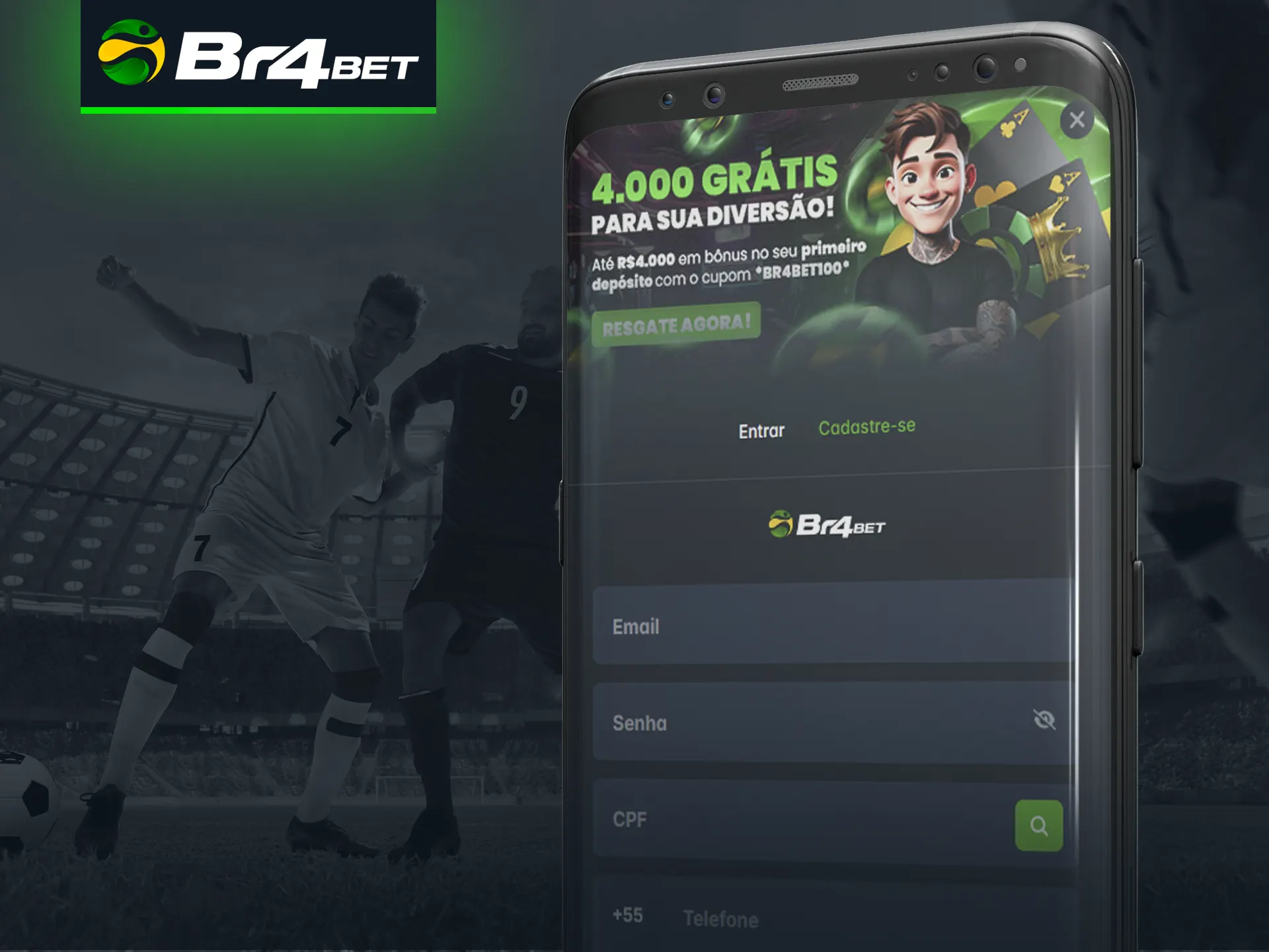 Siga estas etapas para começar a jogar com o Br4Bet.