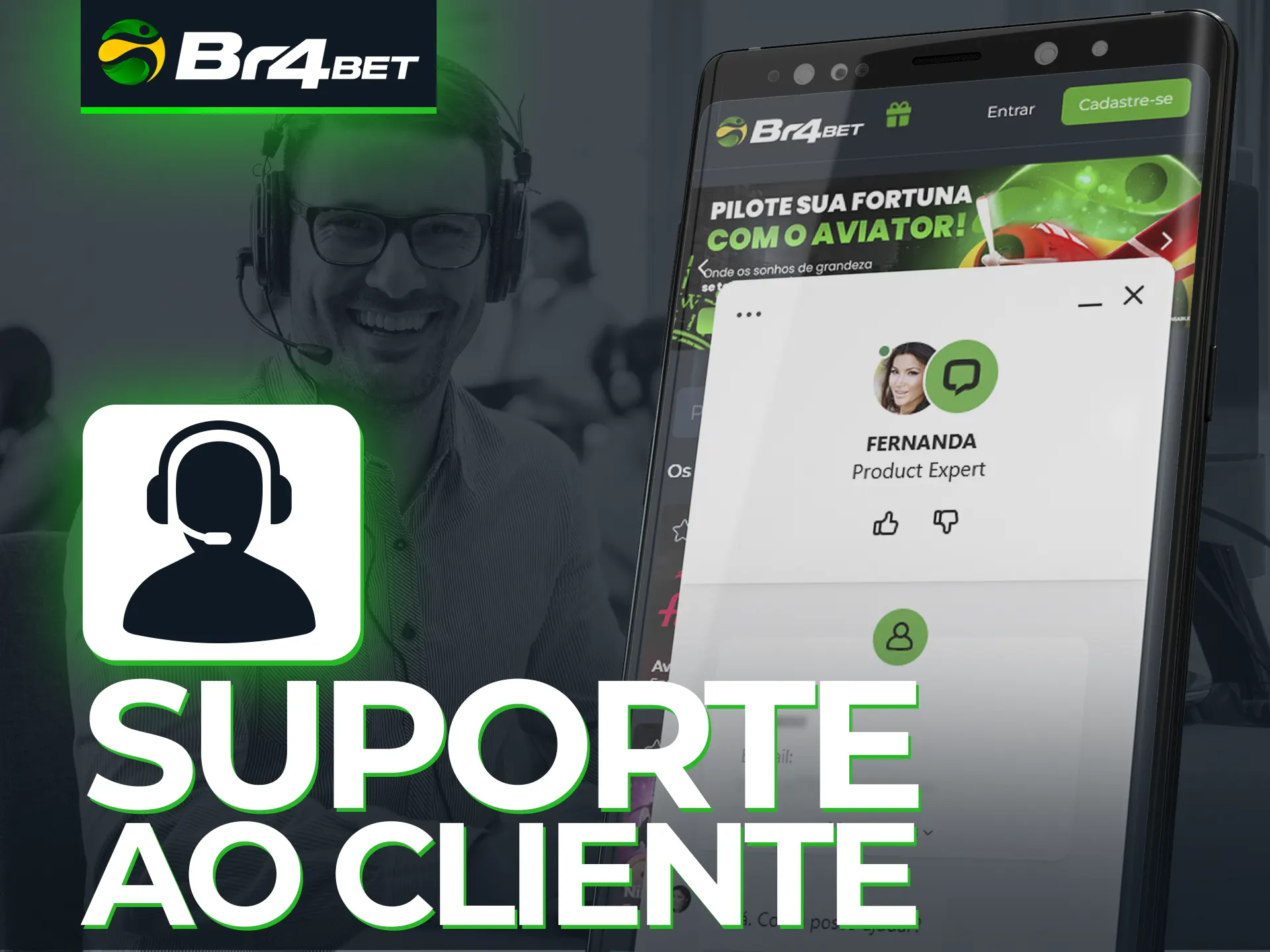 Você pode entrar em contato com o suporte da Br4Bet no aplicativo.