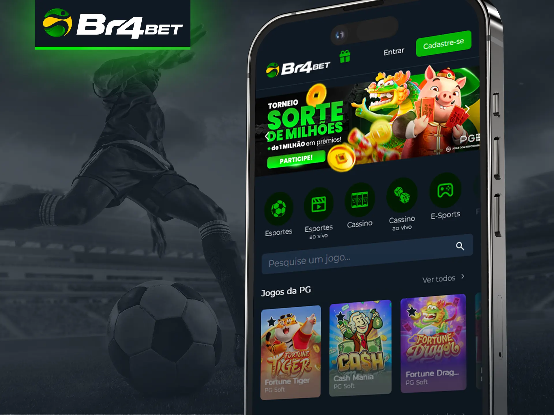 A versão móvel do Br4Bet Brasil é idêntica à versão para desktop.