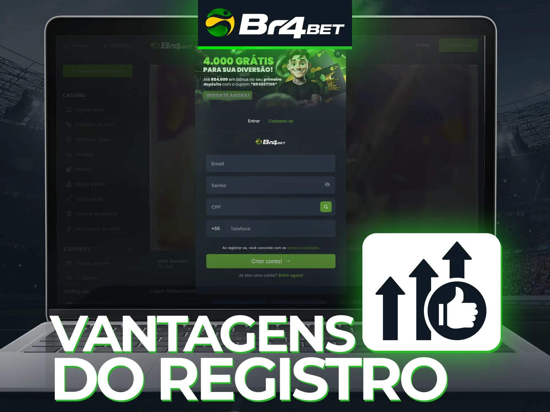 O registro na Br4Bet oferece muitas vantagens.