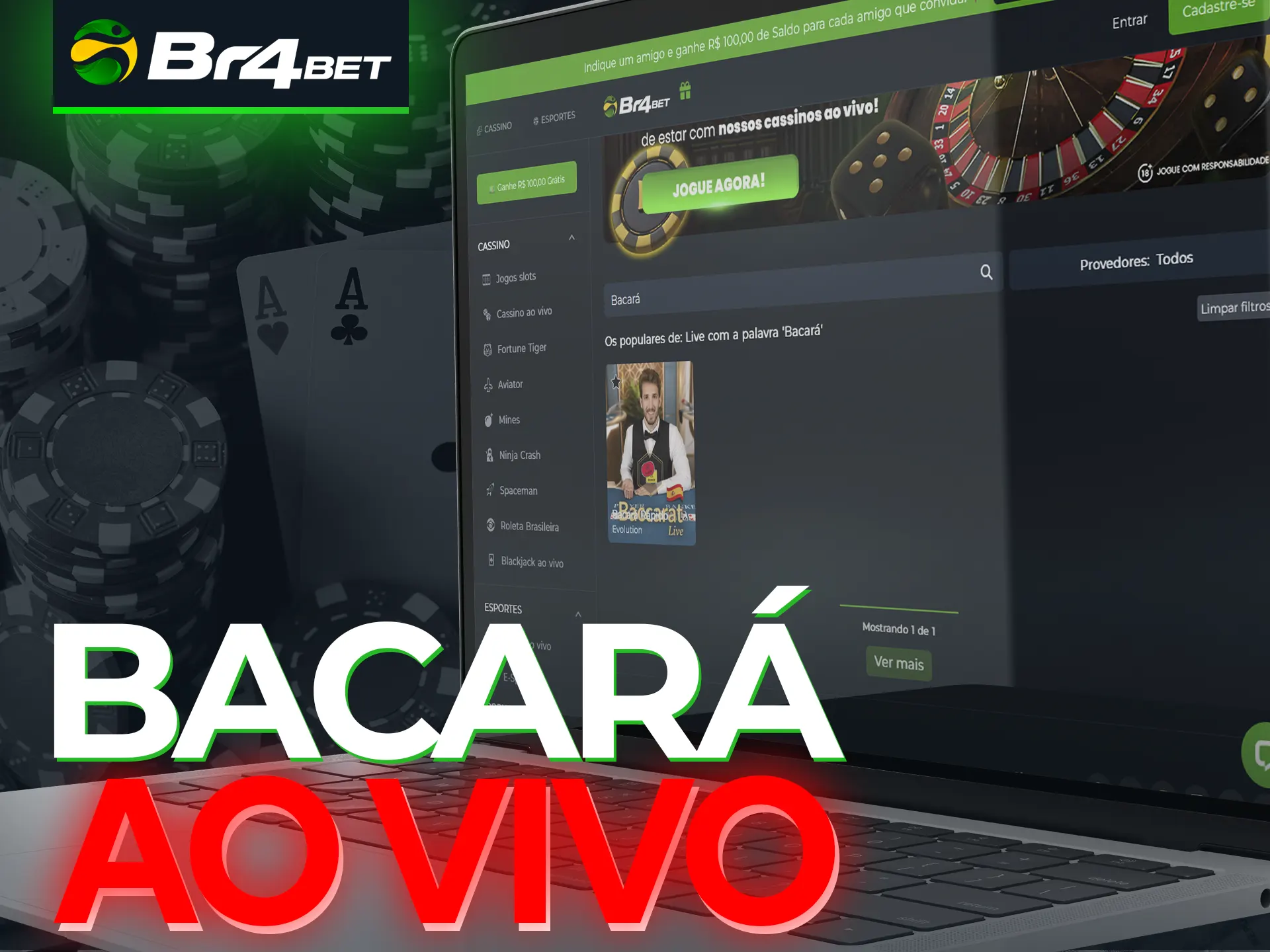 O Bacará é um jogo de cartas simples na plataforma Br4Bet.