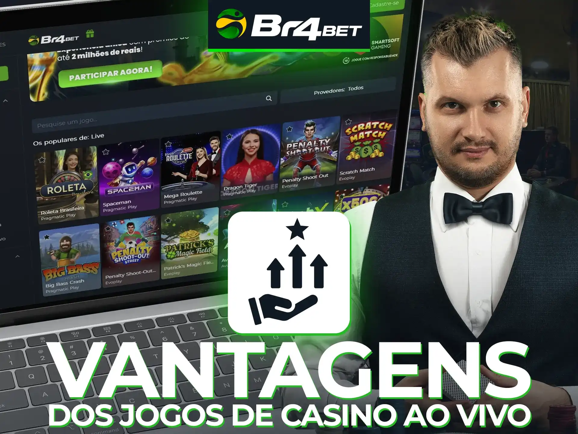 Vantagens de jogar nos jogos de cassino ao vivo da Br4Bet.