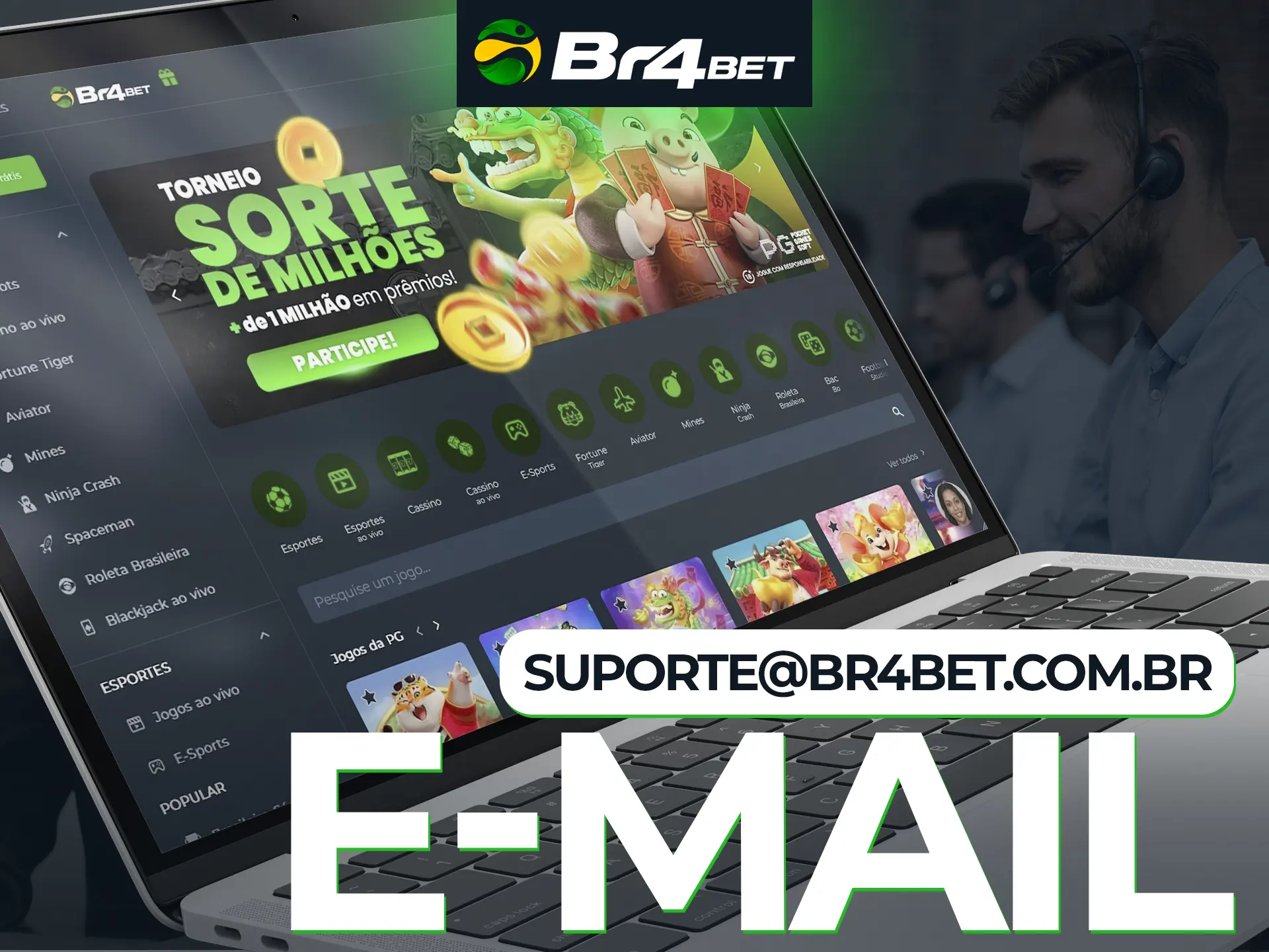 Enviar informações pessoais por e-mail da Br4Bet.