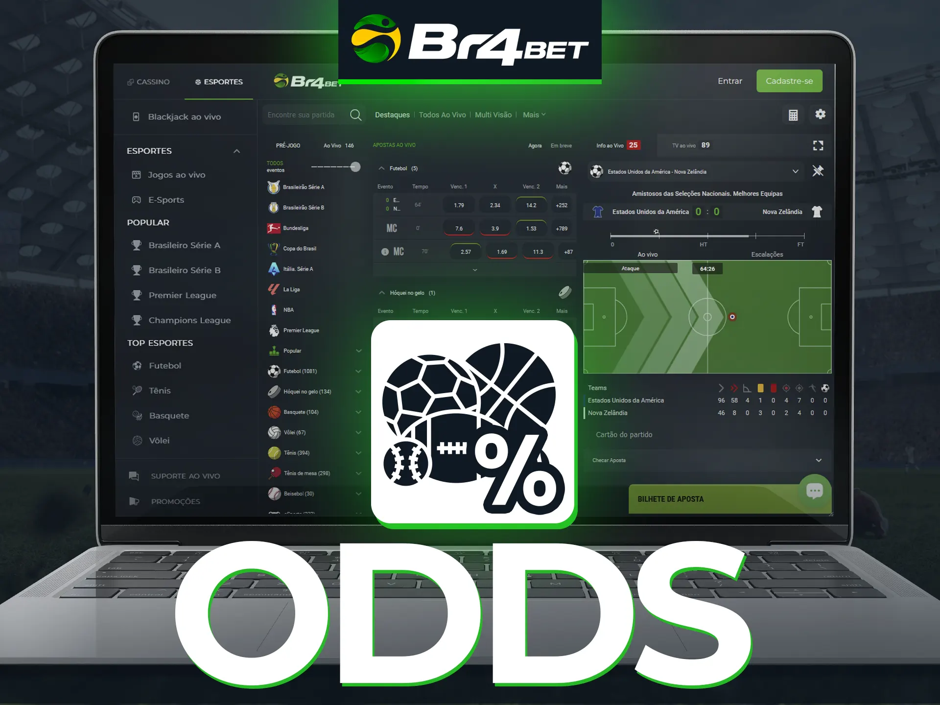 A Br4Bet oferece probabilidades competitivas para apostas esportivas no Brasil.