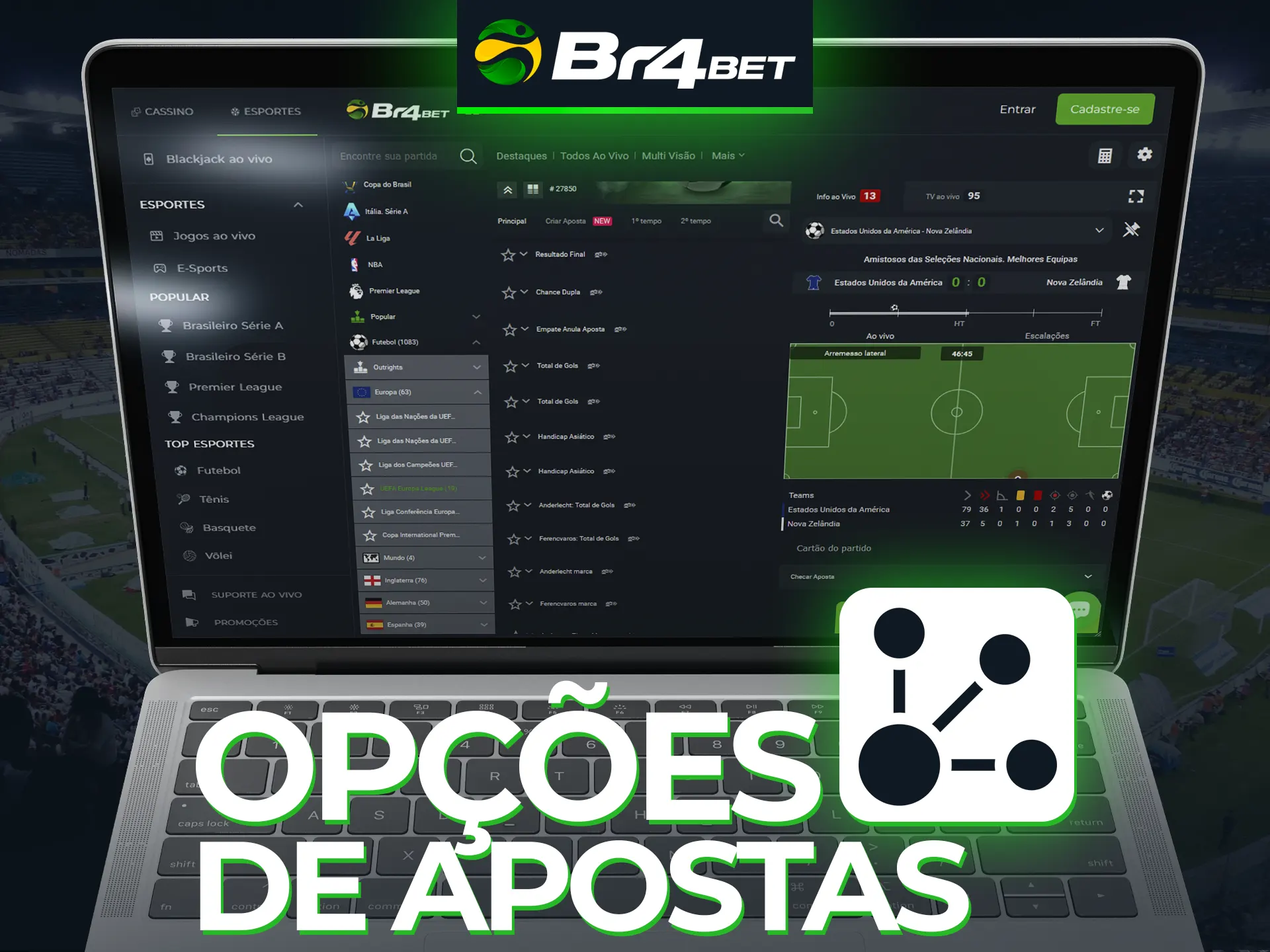 Confira as principais opções disponíveis na Br4Bet.