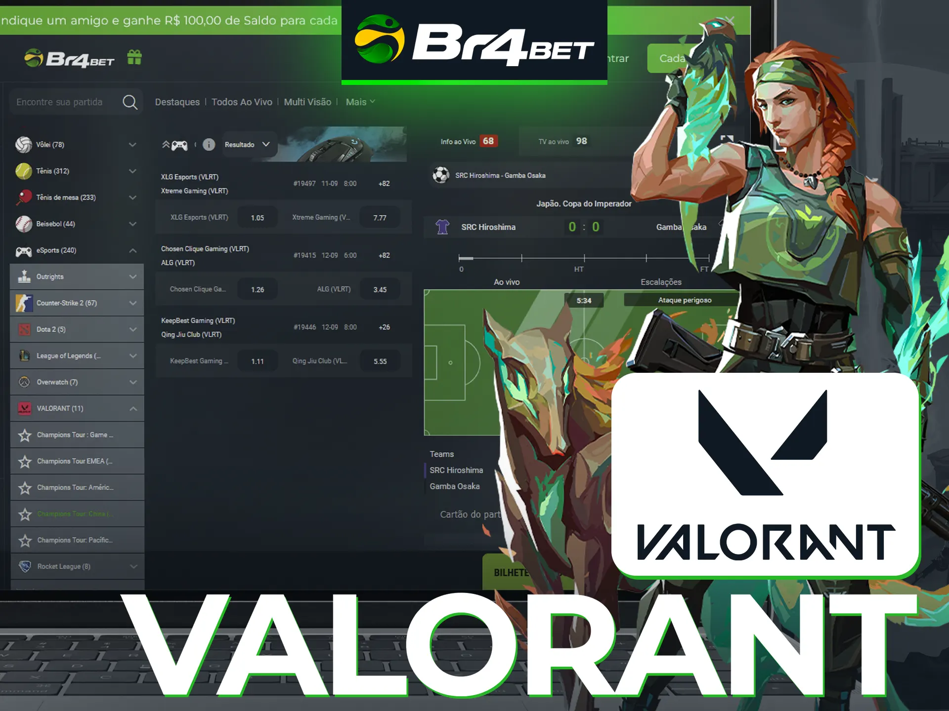 Faça suas previsões sobre o Valorant na plataforma Br4Bet.