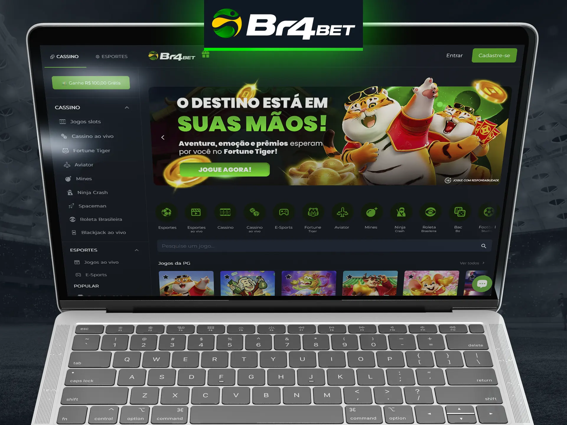 Você precisa se registrar na plataforma Br4Bet.