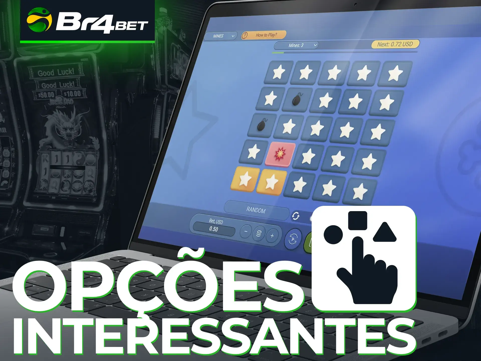 Nem todos os jogos oferecem tantas opções diferentes quanto o Br4Bet Mines.