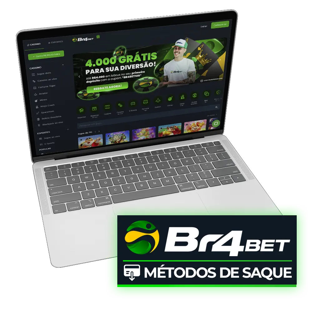 A plataforma oferece apenas pagamentos PIX para saques no Br4Bet.