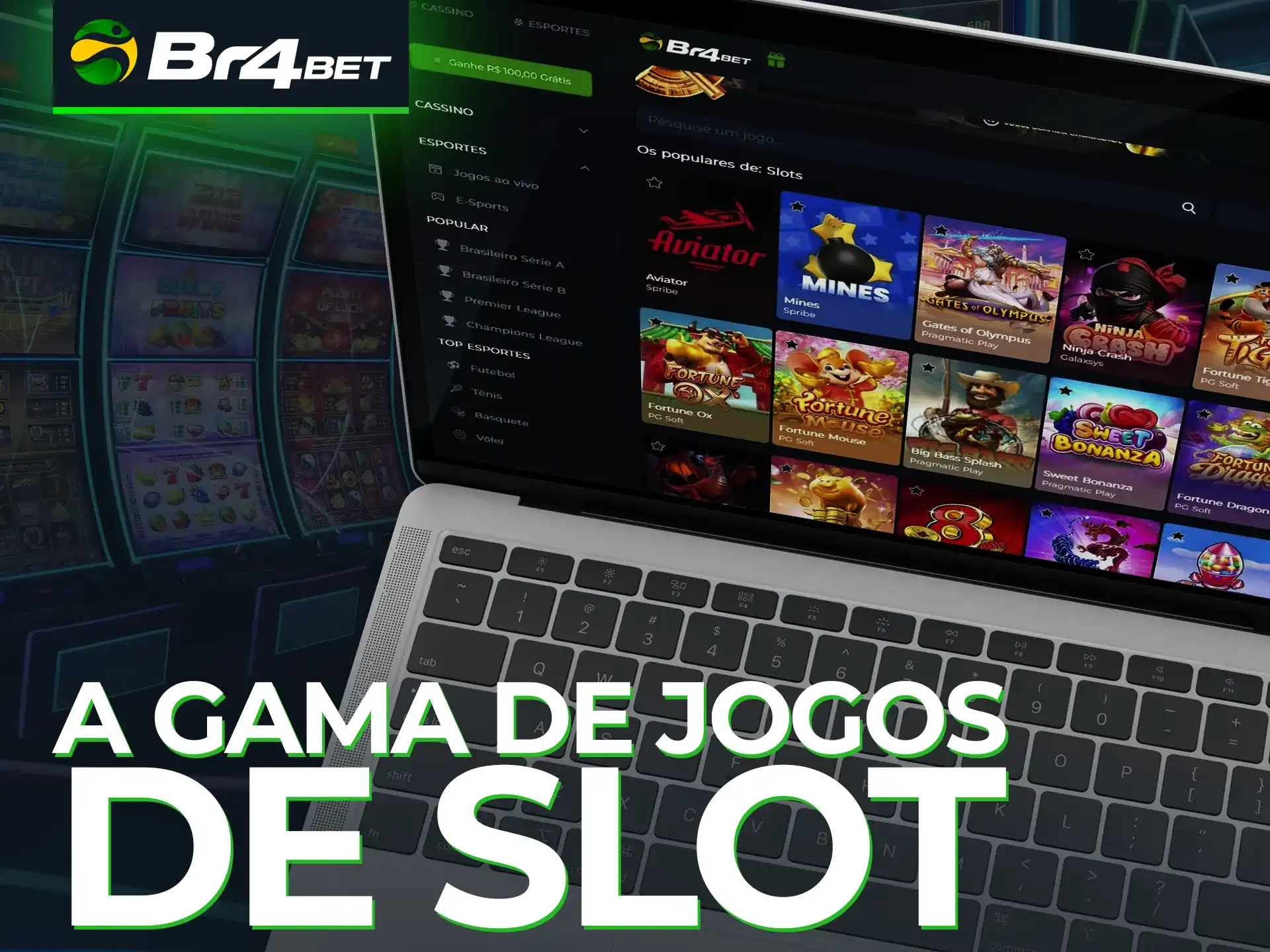 O Br4Bet Casino oferece uma ampla seleção de caça-níqueis.